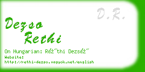 dezso rethi business card